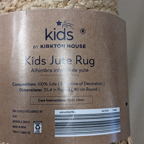 Kids By Kirkton House - Kids Panda Bear Jute Rug - Picture 5 of 5